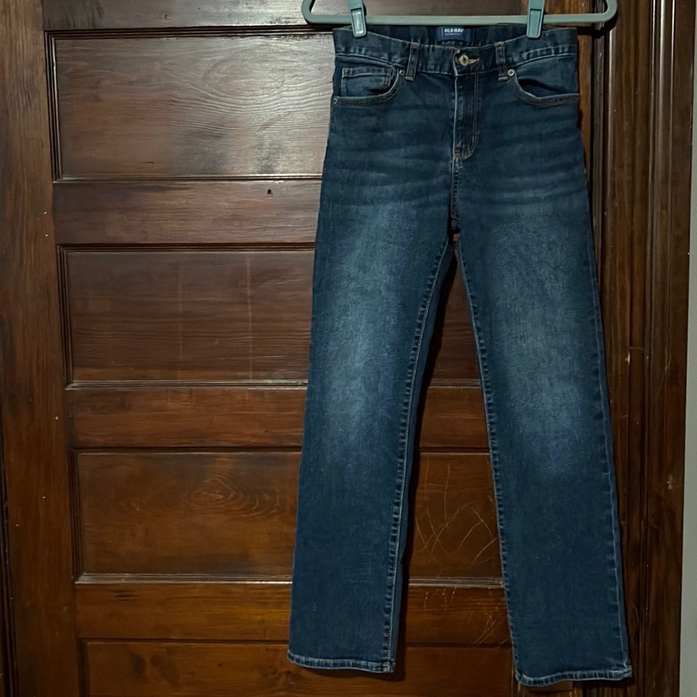 Old Navy. Jeans. Boys. Straight. Adjustable waist. Size 14 regular.